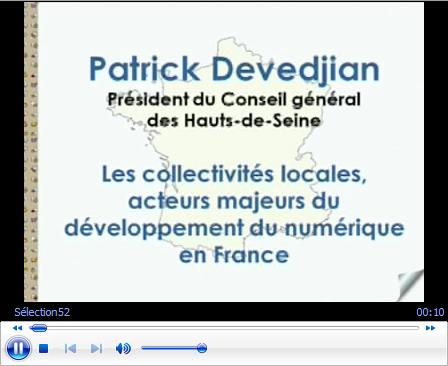 Vidéo des interventions de Patrick Devedjian et de Valérie Pécresse